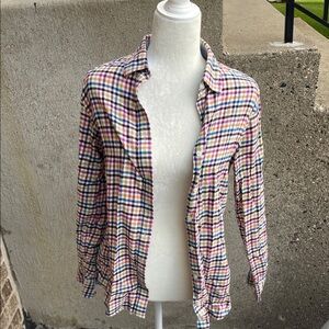 Lands' End Multicolor Plaid Shirt